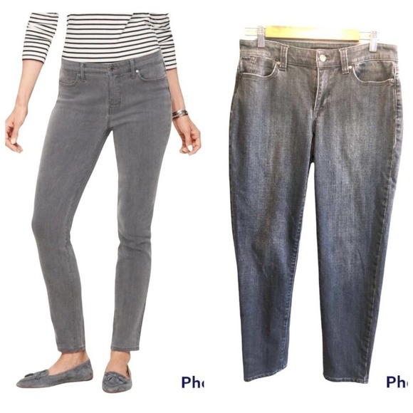 Talbots Boyfriend Jean Flawless Five Pocket Gray Size 4 Workwear Denim - Picture 1 of 11